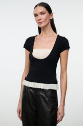 MARIN TOP | BLACK IVORY