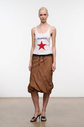 ODETTE SILK SKIRT | CIGAR BLACK