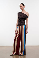 STROLL SILK PANT | CAFFE STRIPE
