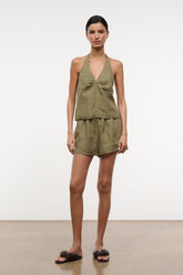 PADDLE LINEN SHORT | PORTO STRIPE