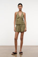 PADDLE LINEN SHORT | PORTO STRIPE