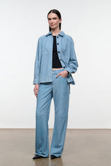 JOSETTE SUEDE SHIRT | SKY