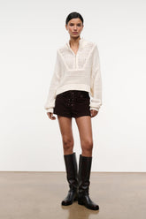 CROPPED HAMPTON SWEATER | IVORY