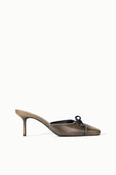 FAYE MULE | BLACK DISTRESSED