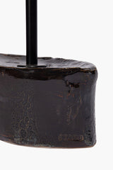 CERAMIC TABLE LAMP | BLACK GLAZE
