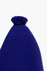 HAND-BEADED VASE | BLUE