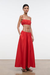 FIORE LINEN TOP | TOMATO