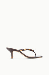 FREJA KITTEN HEEL | WOOD BEADS