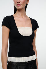 MARIN TOP | BLACK IVORY