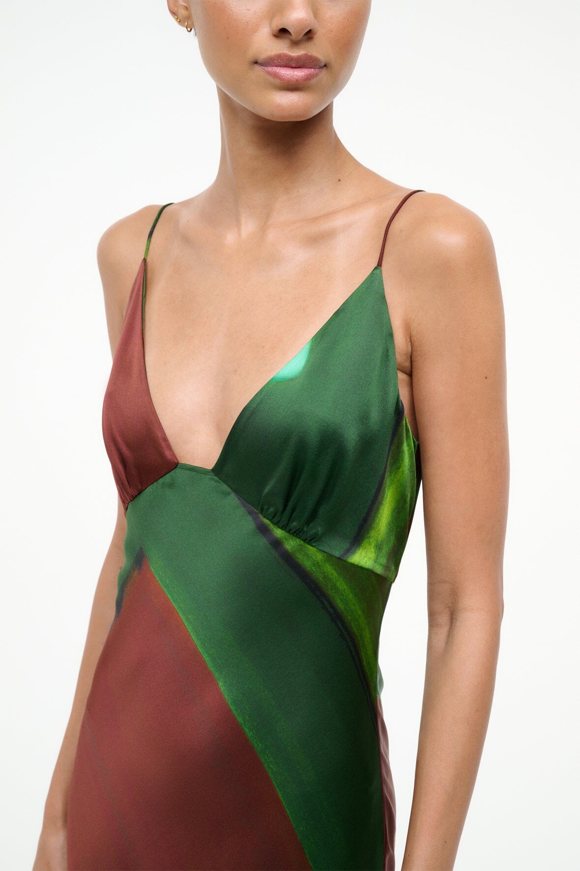 HANK SILK DRESS | EMERALD PRISM