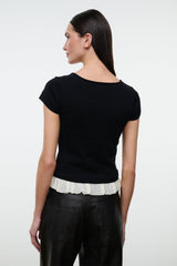 MARIN TOP | BLACK IVORY