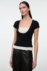 MARIN TOP | BLACK IVORY