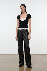 MARIN TOP | BLACK IVORY