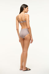 WAILEA BIKINI BOTTOM | DARK CHOCOLATE MICRO CHECK