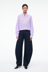 CROPPED HAMPTON SWEATER | WISTERIA