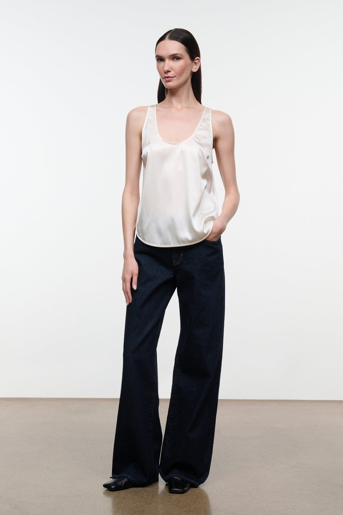 YVES SILK TANK | IVORY
