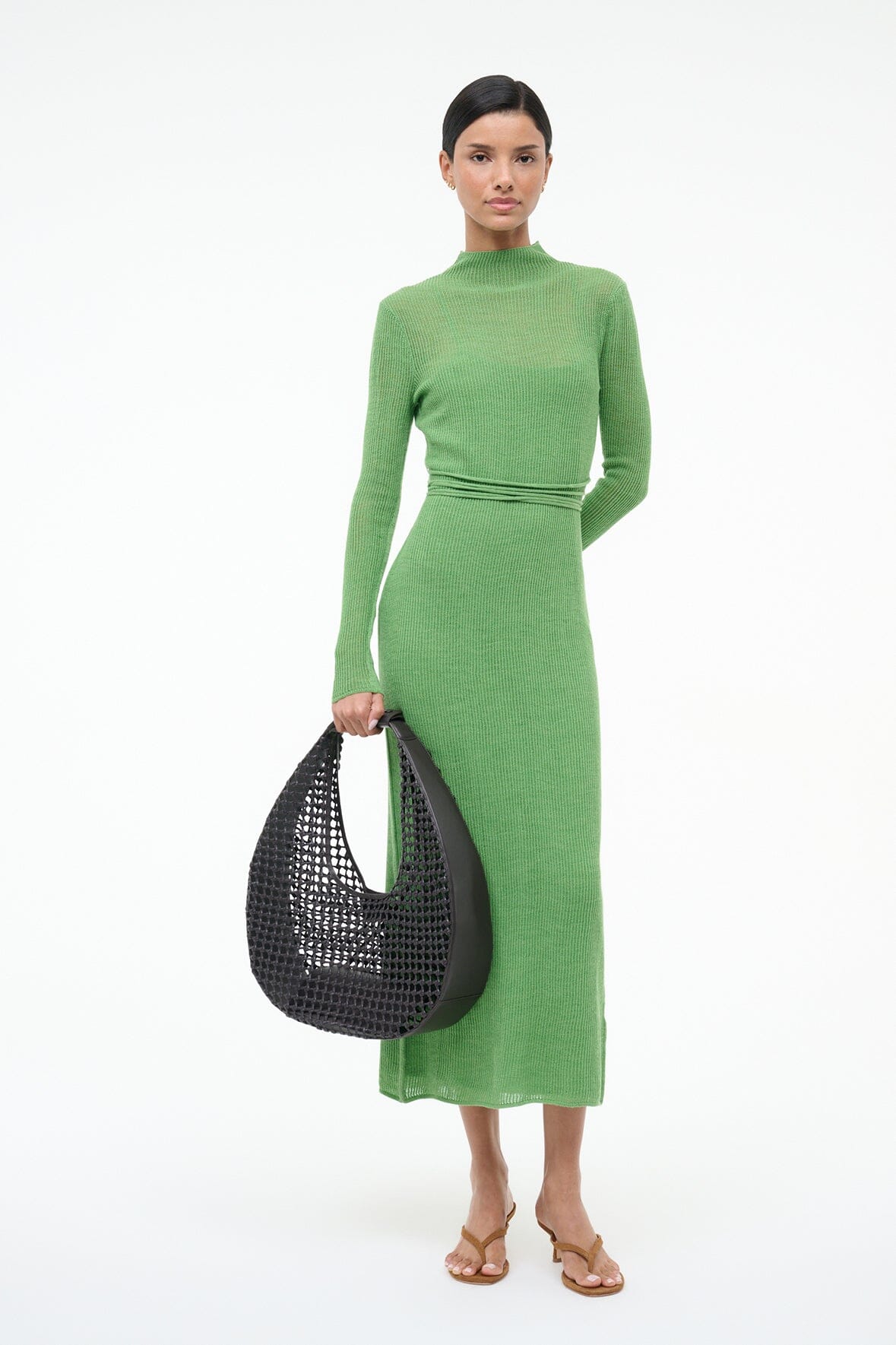 LARGE MOON BAG | ESPRESSO KNOTTED