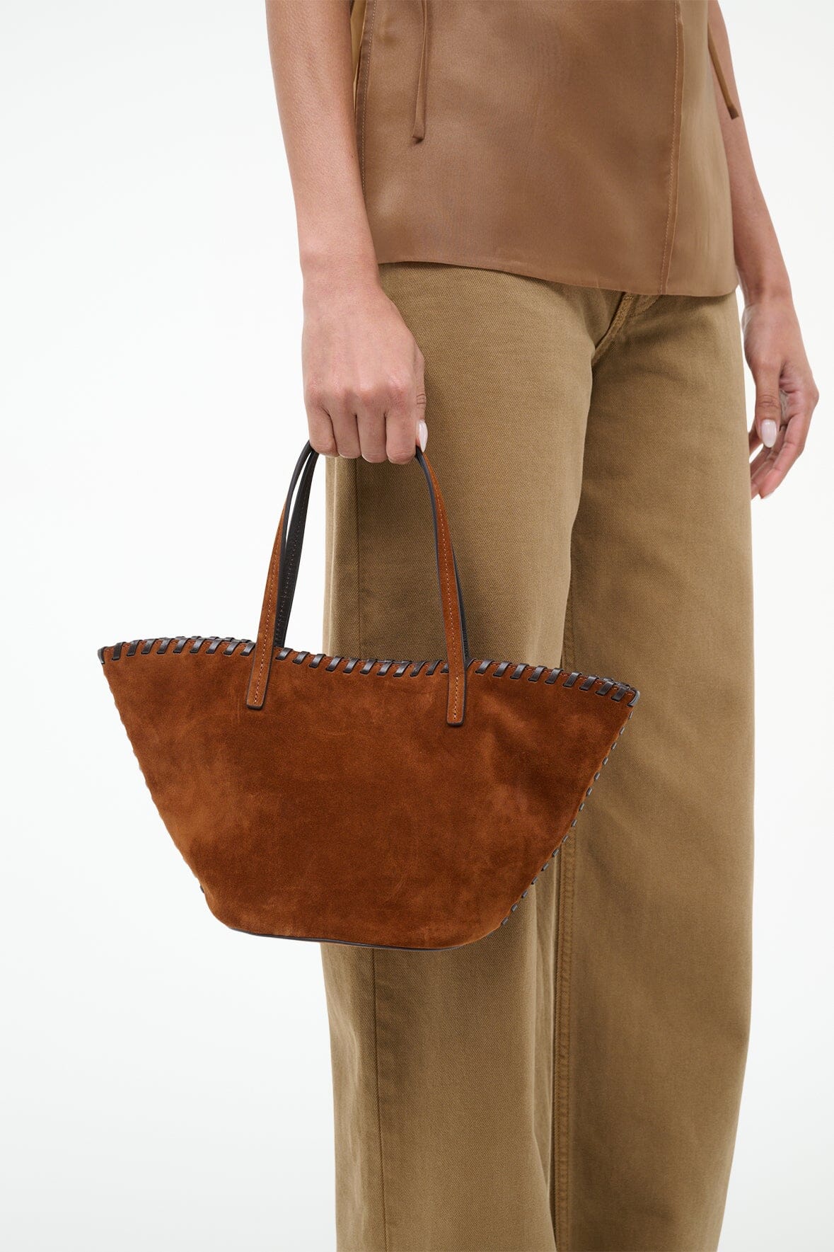CARO BUCKET BAG | TABAC SUEDE ESPRESSO