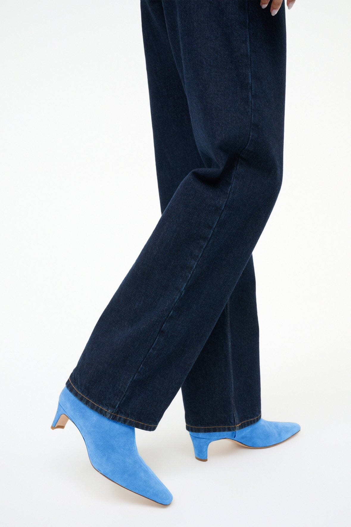 WALLY ANKLE BOOT | STAUD BLUE SUEDE