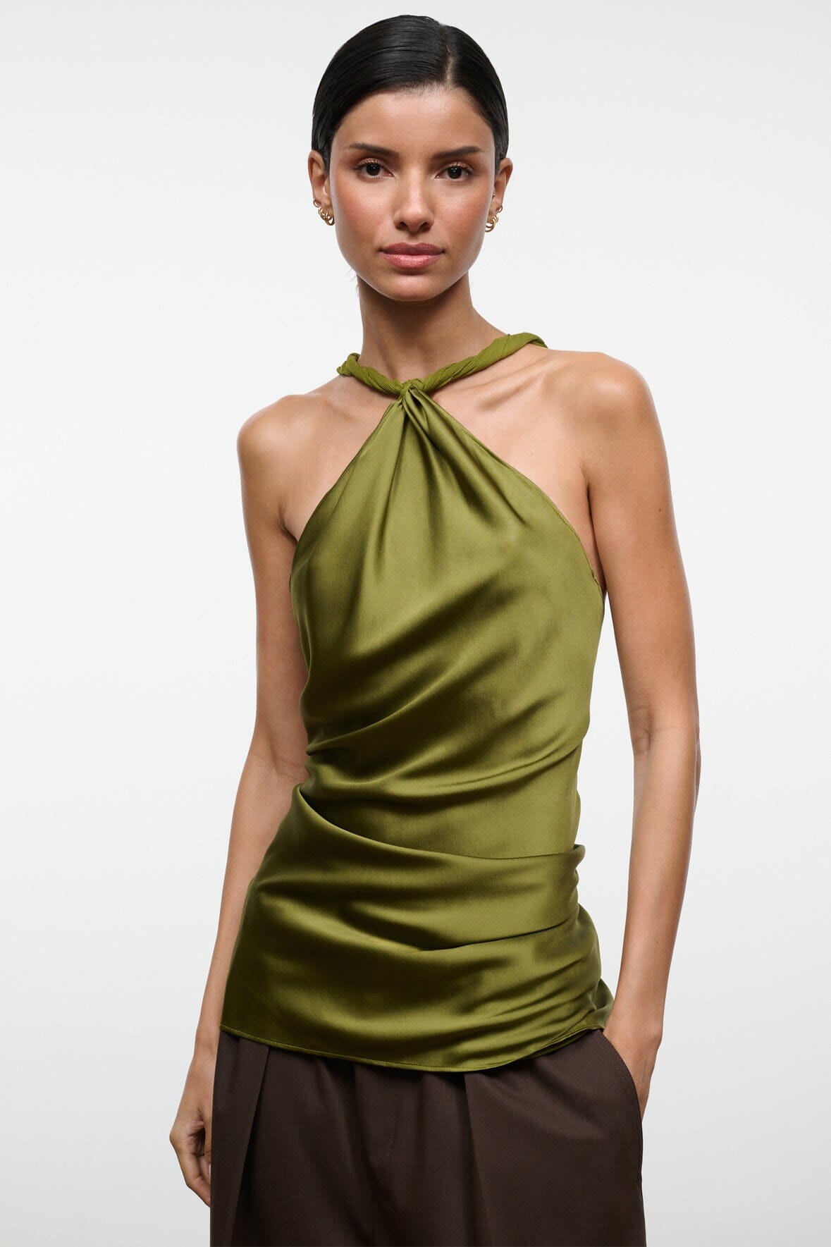 CHARLI SILK TOP | PEAR