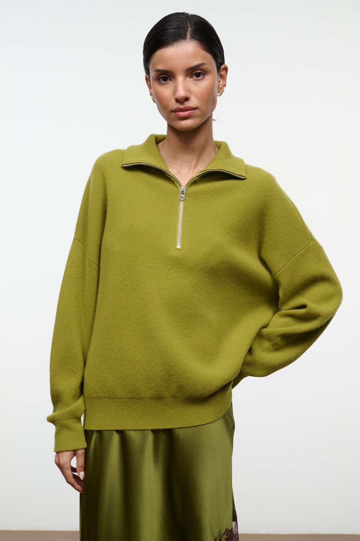 HUDSON CASHMERE SWEATER | PEAR