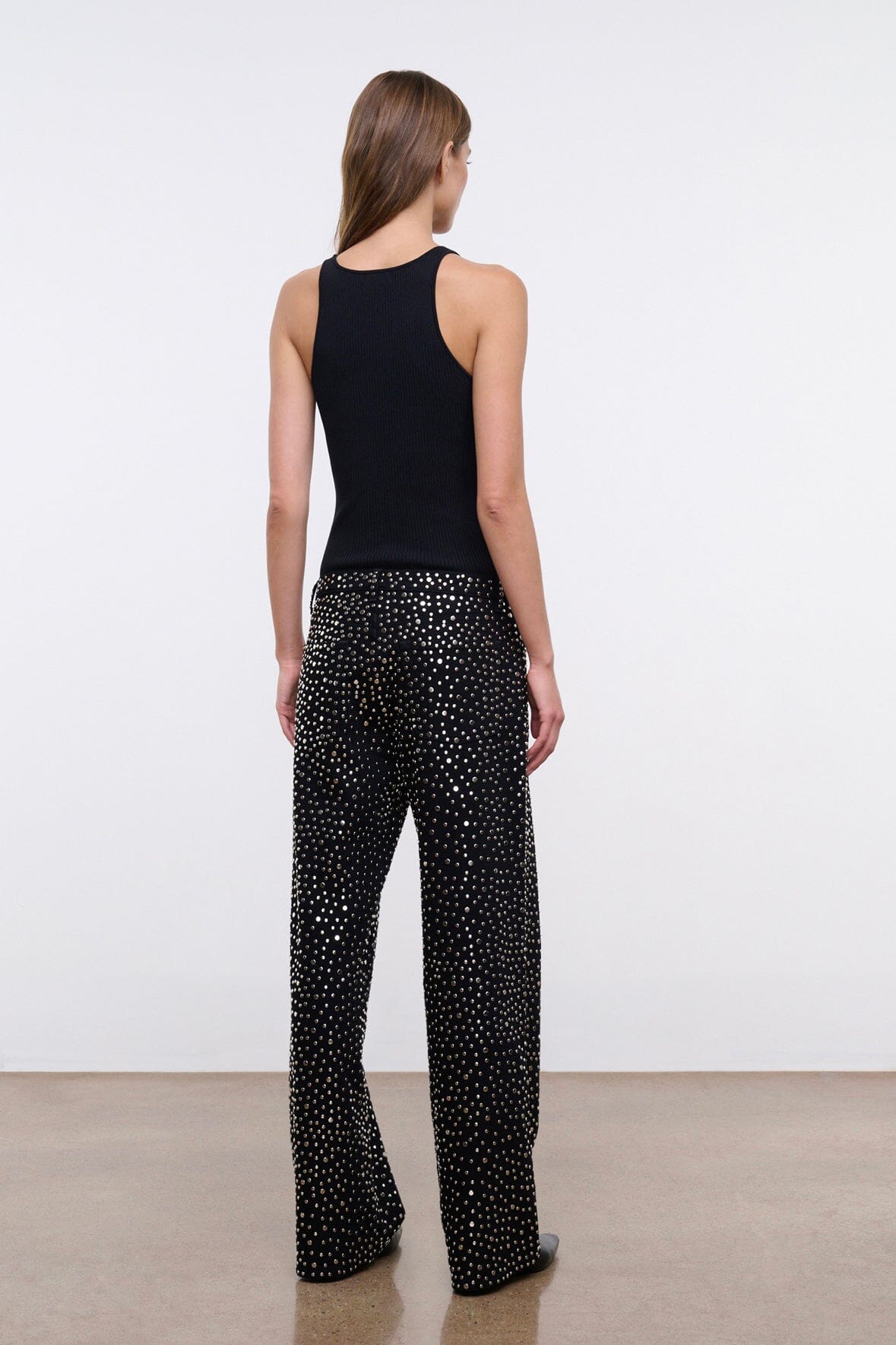 GUS STUDDED RELAXED JEAN | BLACK