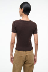 EASY CASHMERE TEE | DARK CHOCOLATE