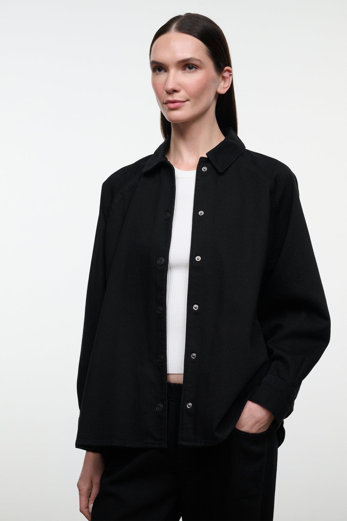 MYLES SHIRT JACKET | BLACK