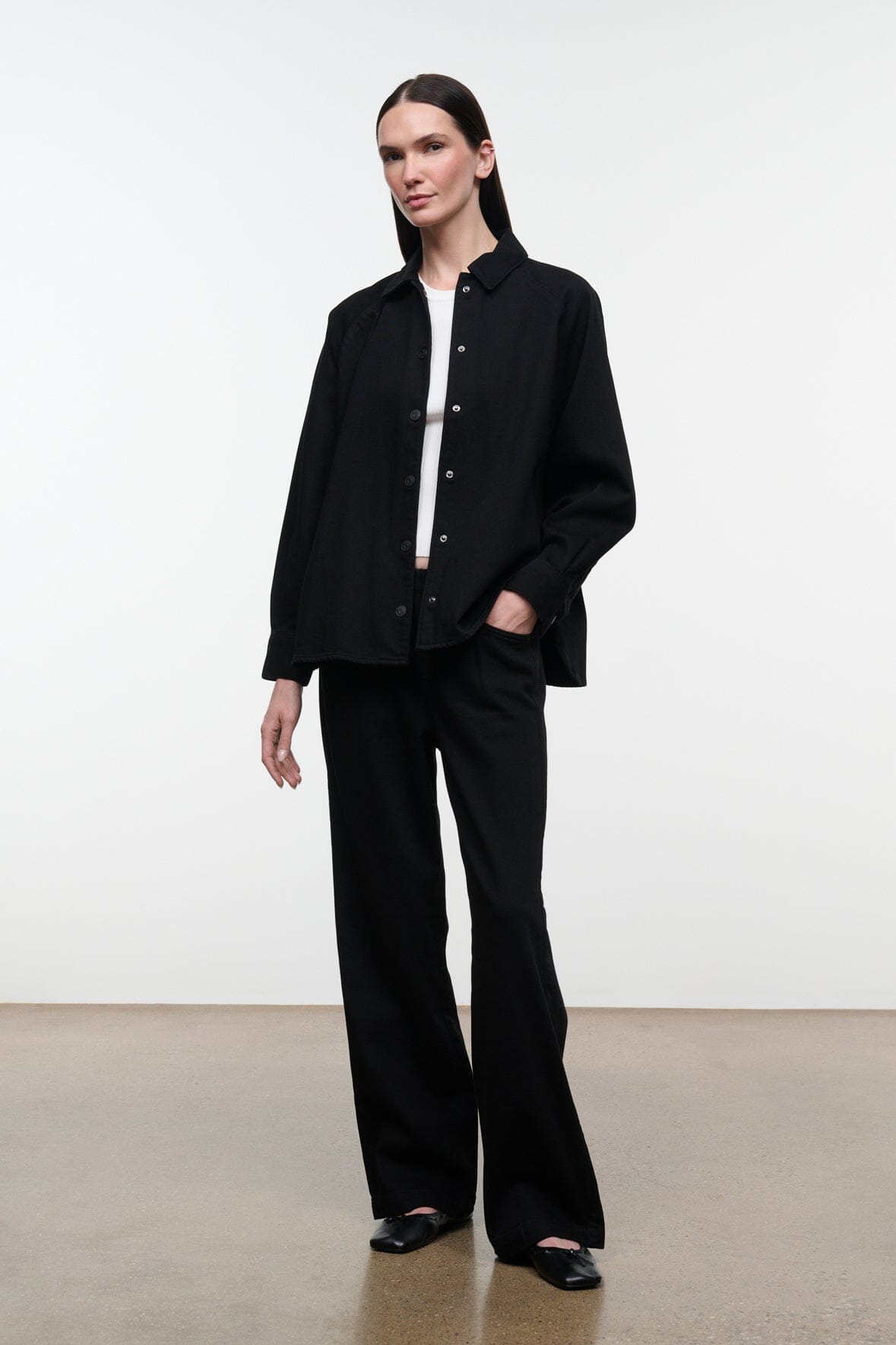 MYLES SHIRT JACKET | BLACK