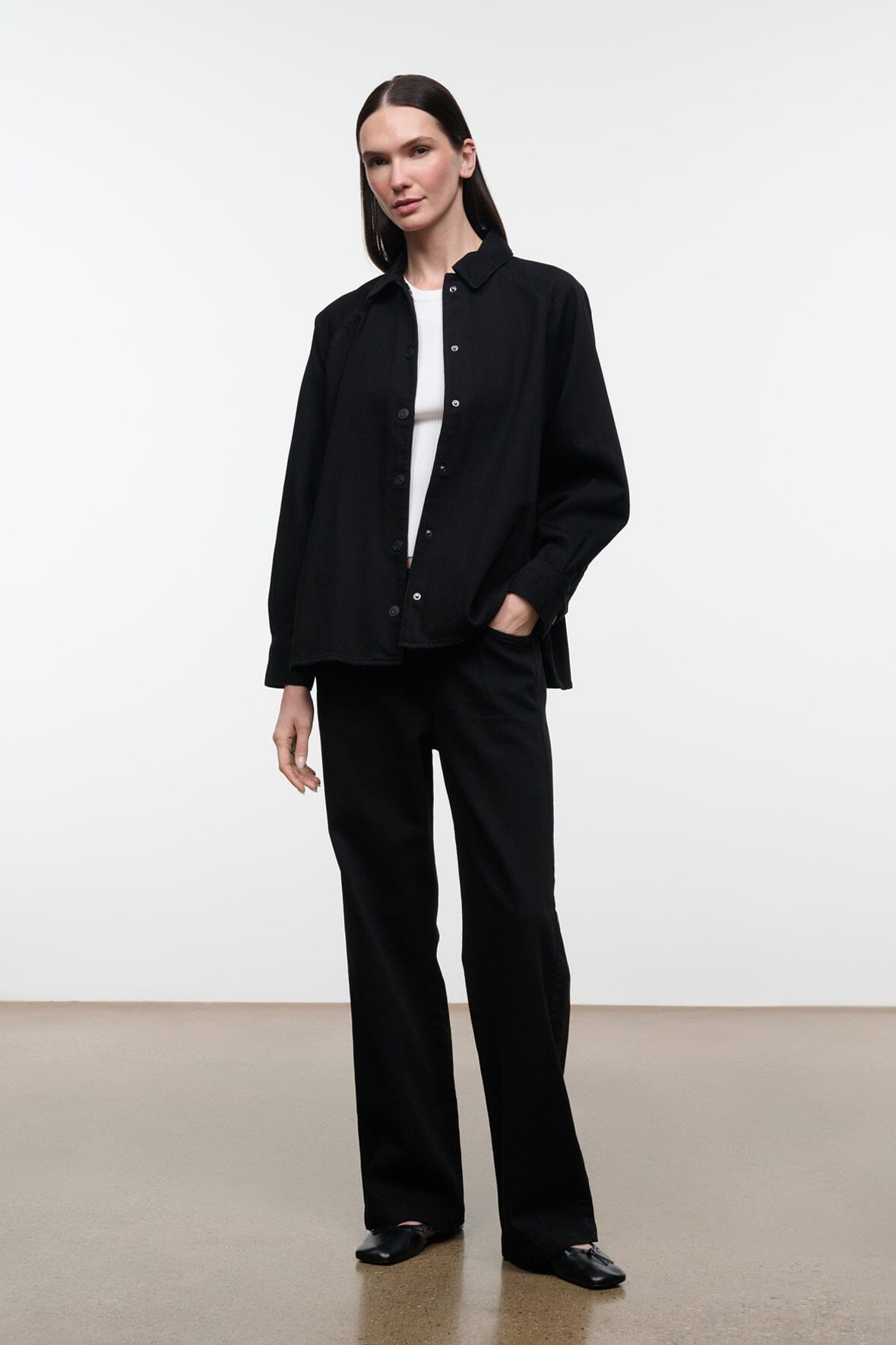 MYLES SHIRT JACKET | BLACK