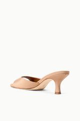 BRIGITTE SATIN MULE | CASHEW