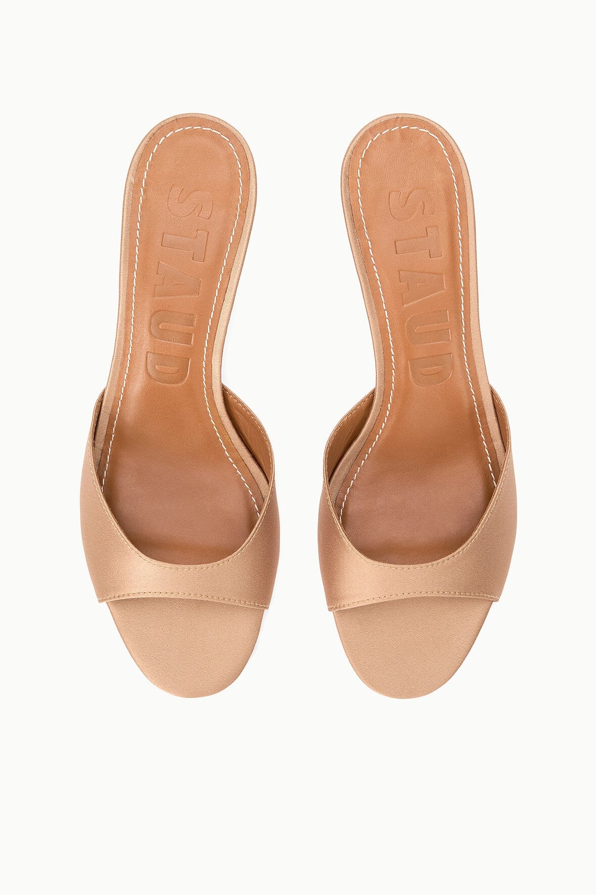 BRIGITTE SATIN MULE | CASHEW