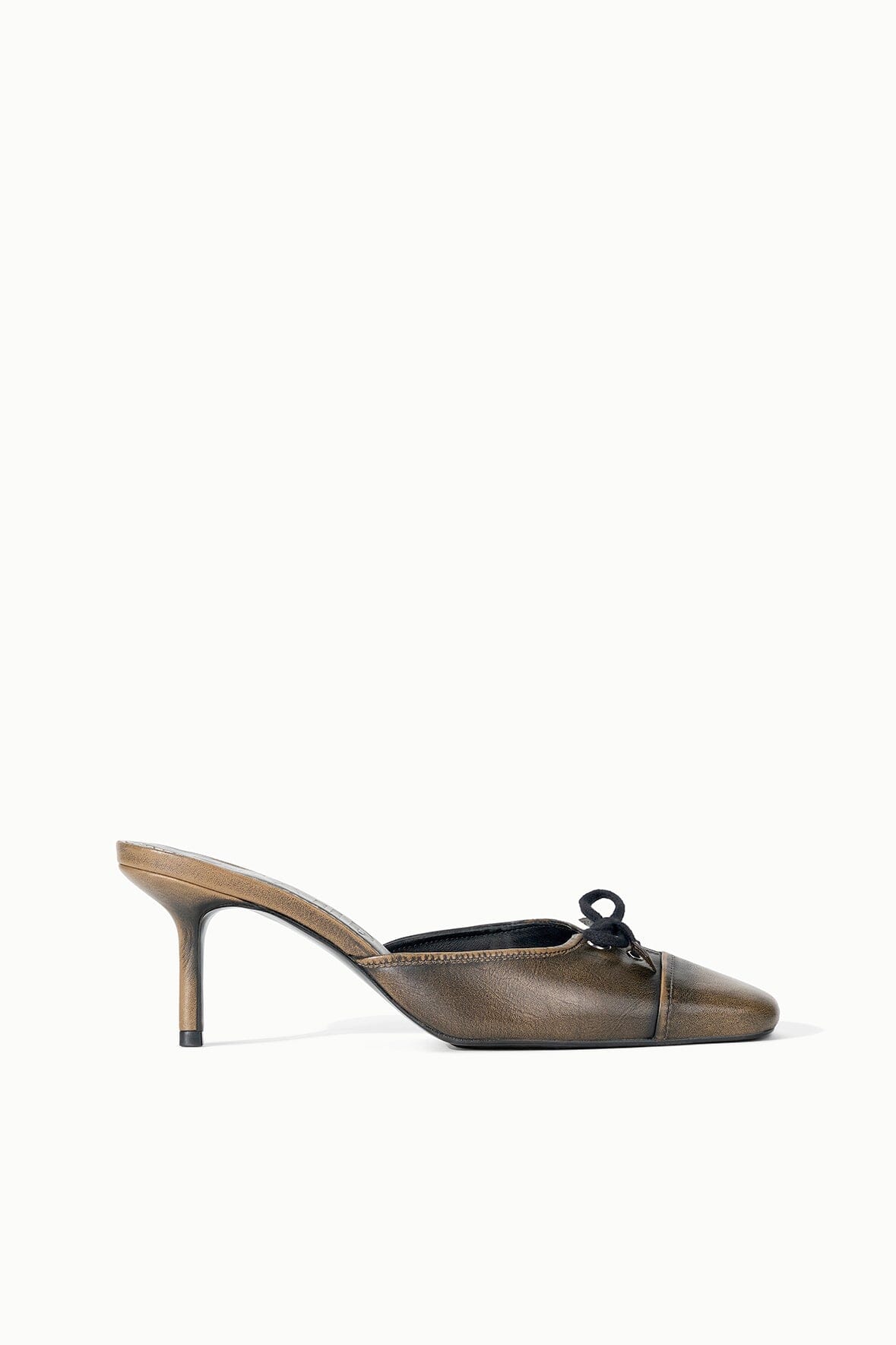 FAYE MULE | BLACK DISTRESSED