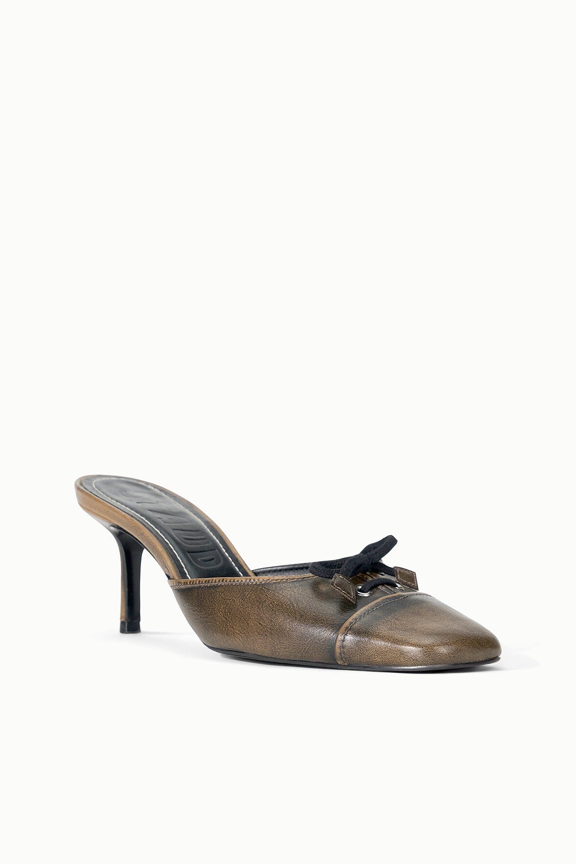 FAYE MULE | BLACK DISTRESSED