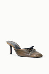 FAYE MULE | BLACK DISTRESSED