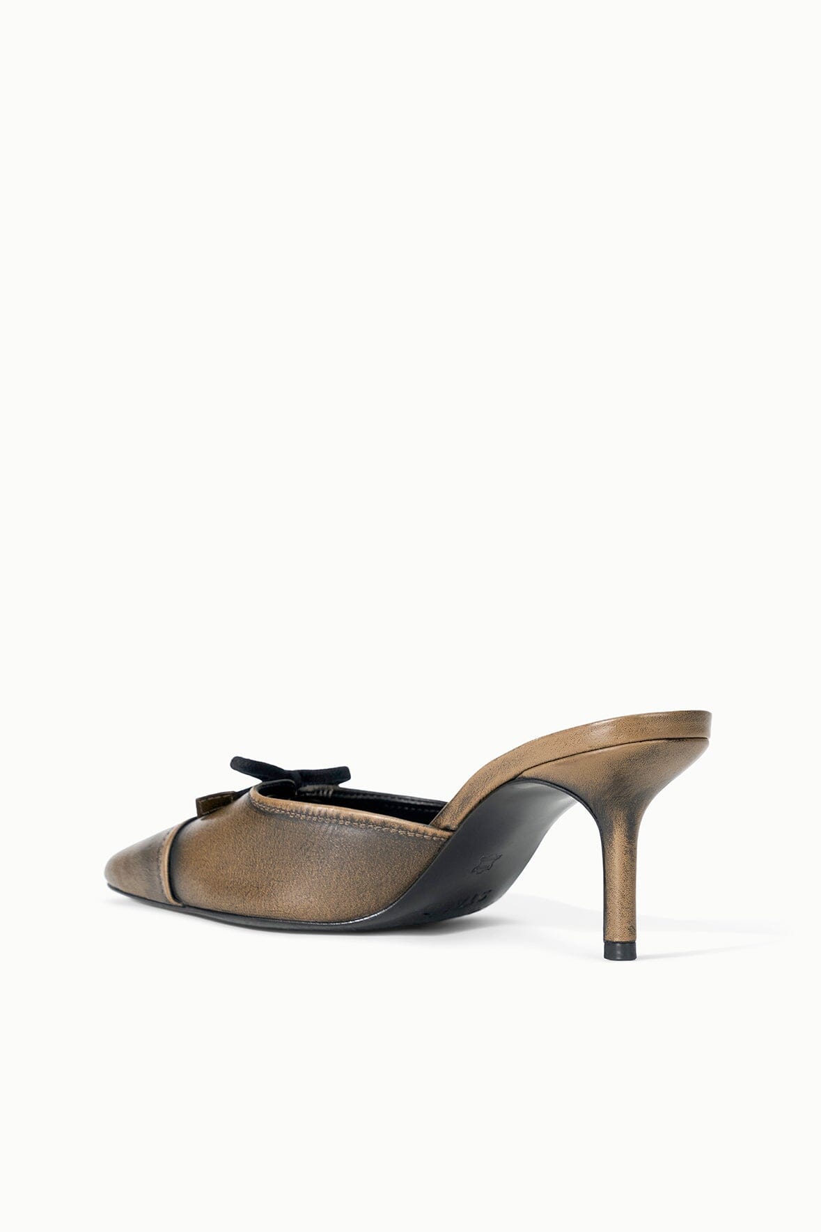 FAYE MULE | BLACK DISTRESSED