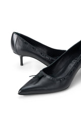 SEBASTIAN KITTEN HEEL PUMP | BLACK