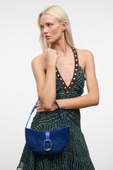 HARLOW CRESCENT SHOULDER BAG | COBALT