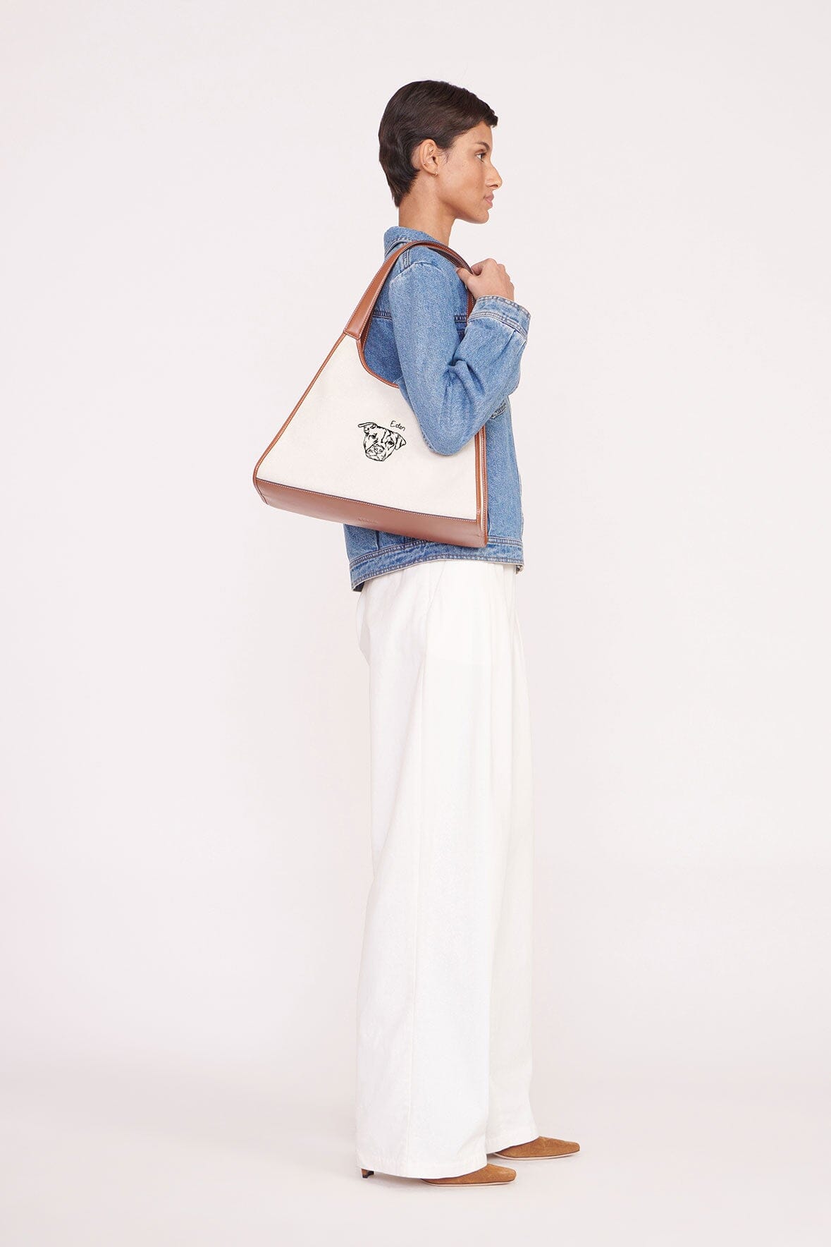 CUSTOM STAUD x C.BONZ SOFT REY BAG | CREAM TAN