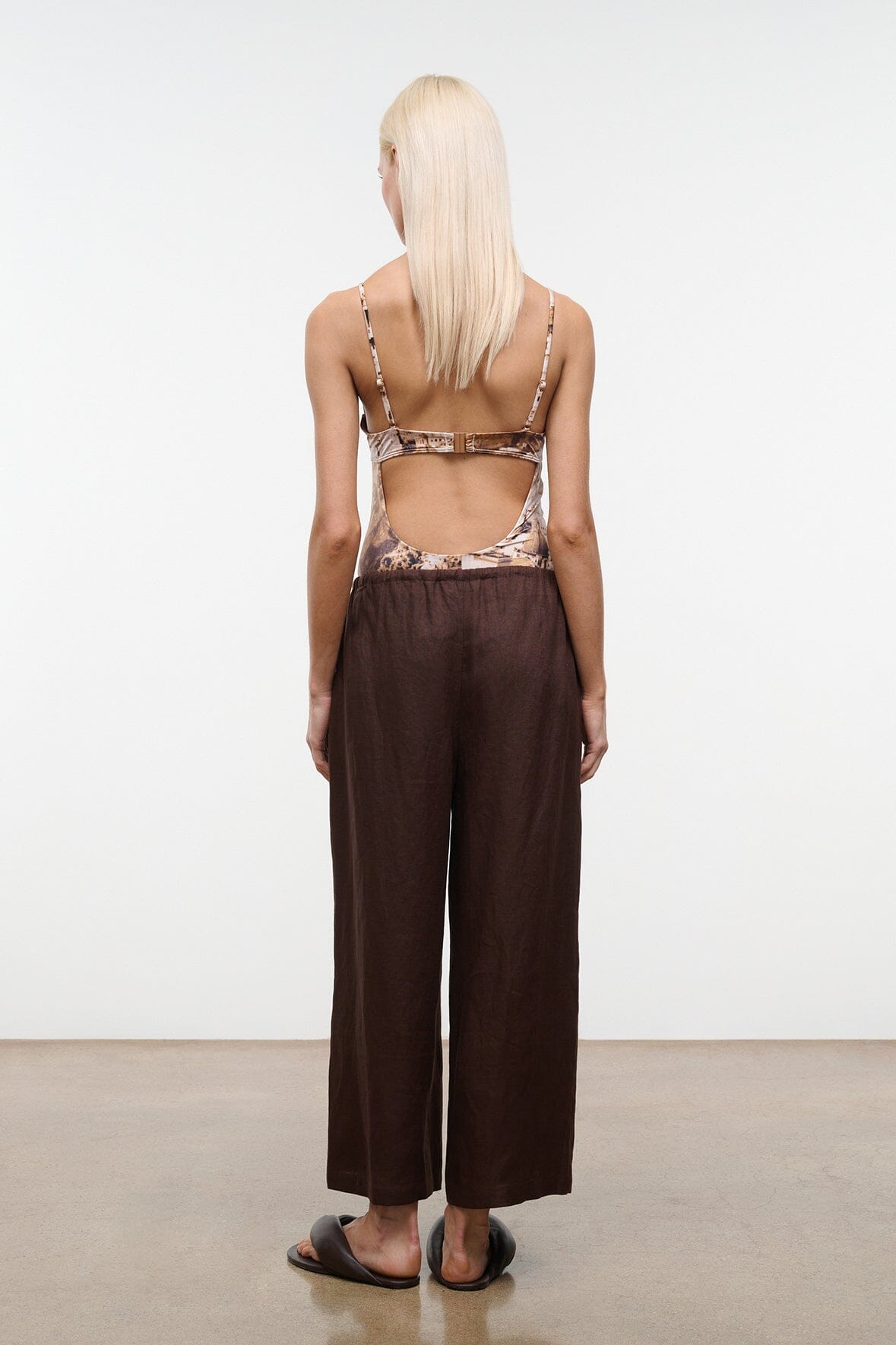 MATEO LINEN CROPPED PANT | ROOT