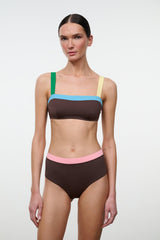 LIV BIKINI TOP | DARK CHOCOLATE MULTI