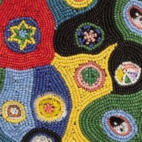 MOON BUCKLE BELT | BEADED MILLEFIORE