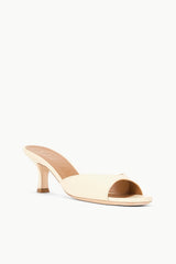 BRIGITTE LEATHER MULE | CREAM