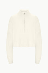 CASHMERE CROPPED HAMPTON SWEATER | IVORY