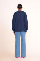 CUSTOM STAUD x C.BONZ OVERSIZED SWEATSHIRT | NAVY