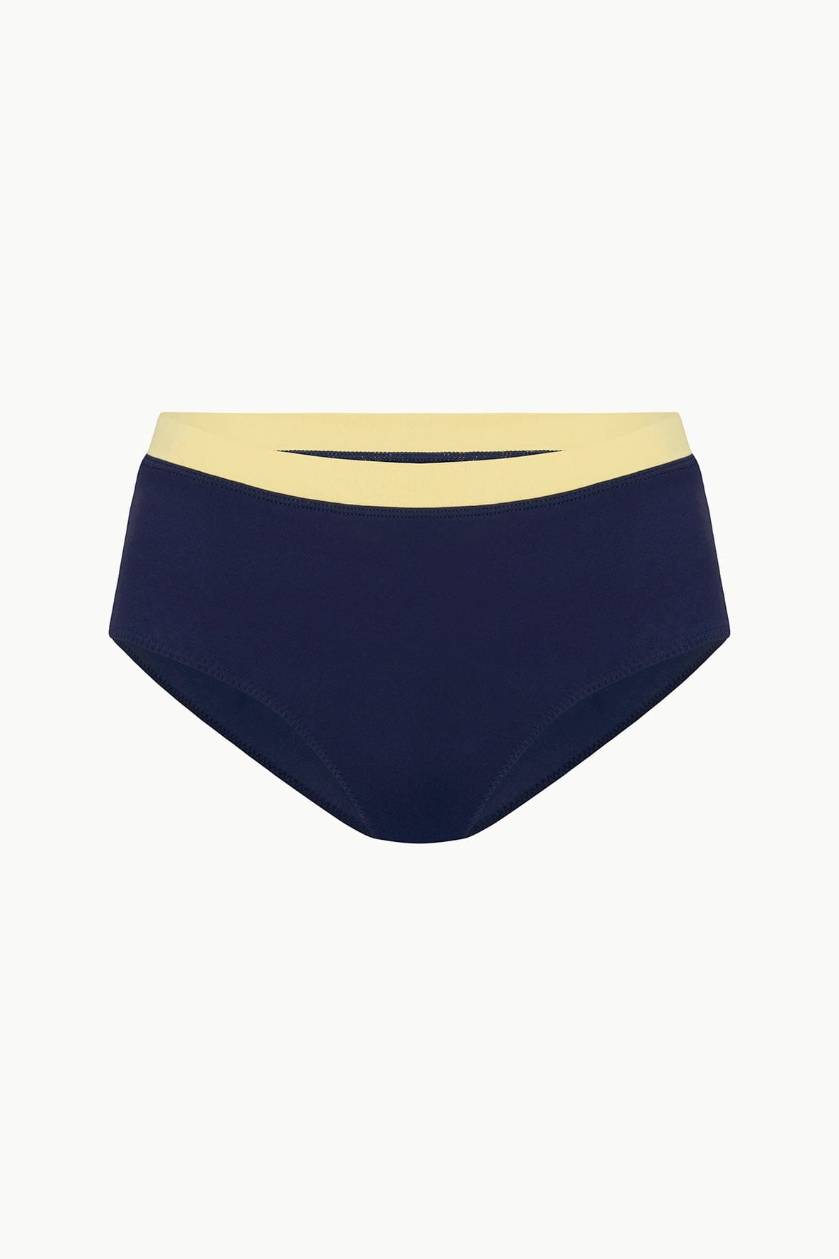 DEVON HIGH RISE BIKINI BOTTOM | NAVY COLORBLOCK