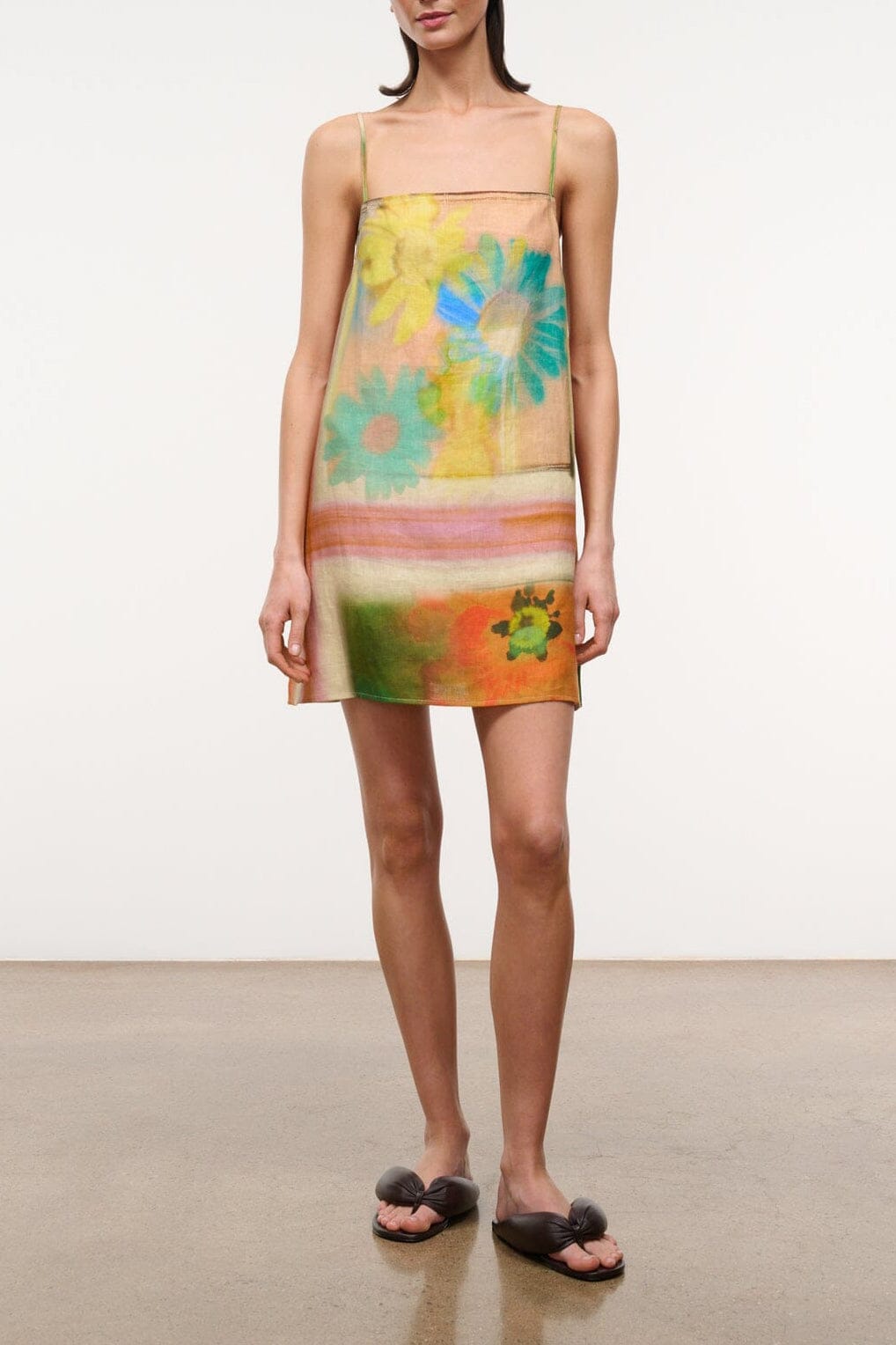 LAURA LINEN MINI DRESS | SUPERBLOOM SCARF