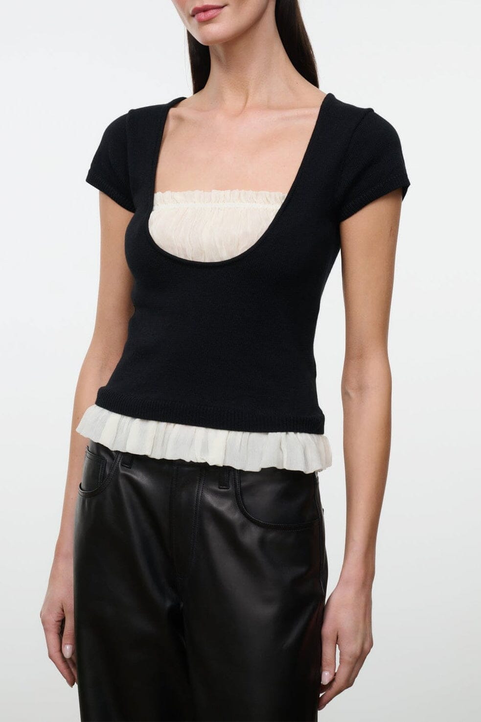 MARIN TOP | BLACK IVORY
